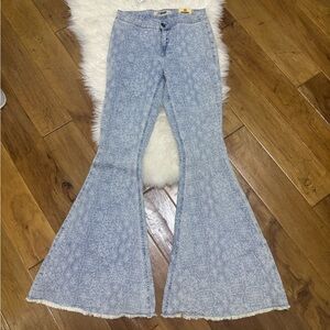 Bargain Button Bell Rock & Roll Denim Bell Bottom Jeans